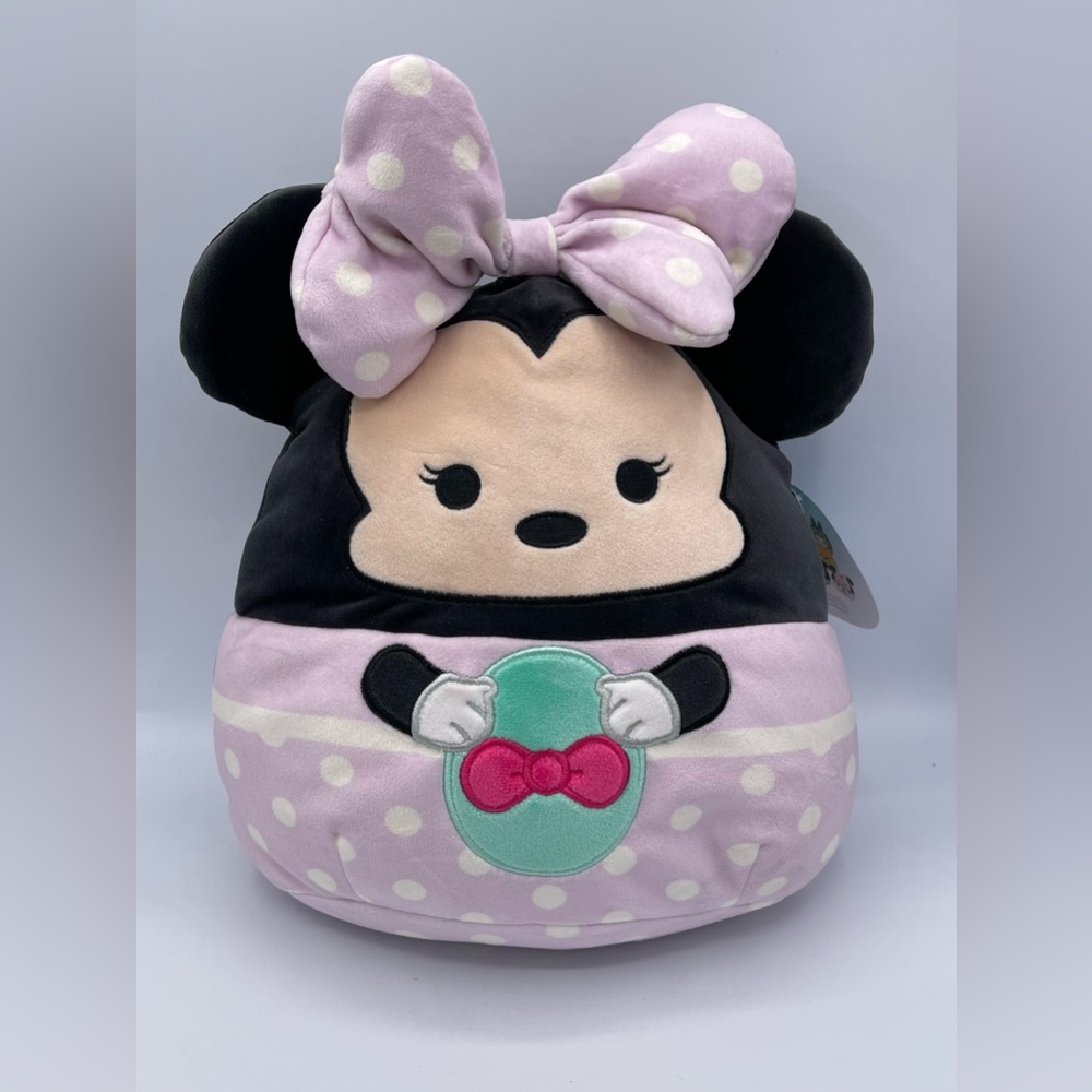 Squishmallow‎ 10” Disney Easter Minnie Mouse With Bow Holding An Egg- NWT New
